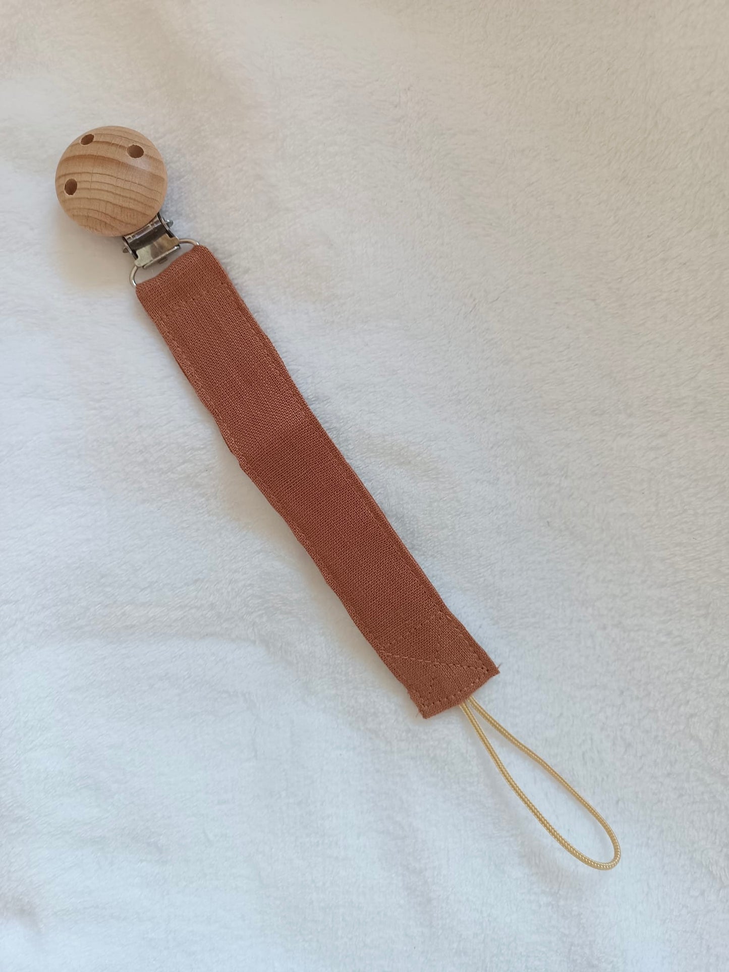 Attache tétine en gaze de coton - personnalisable -