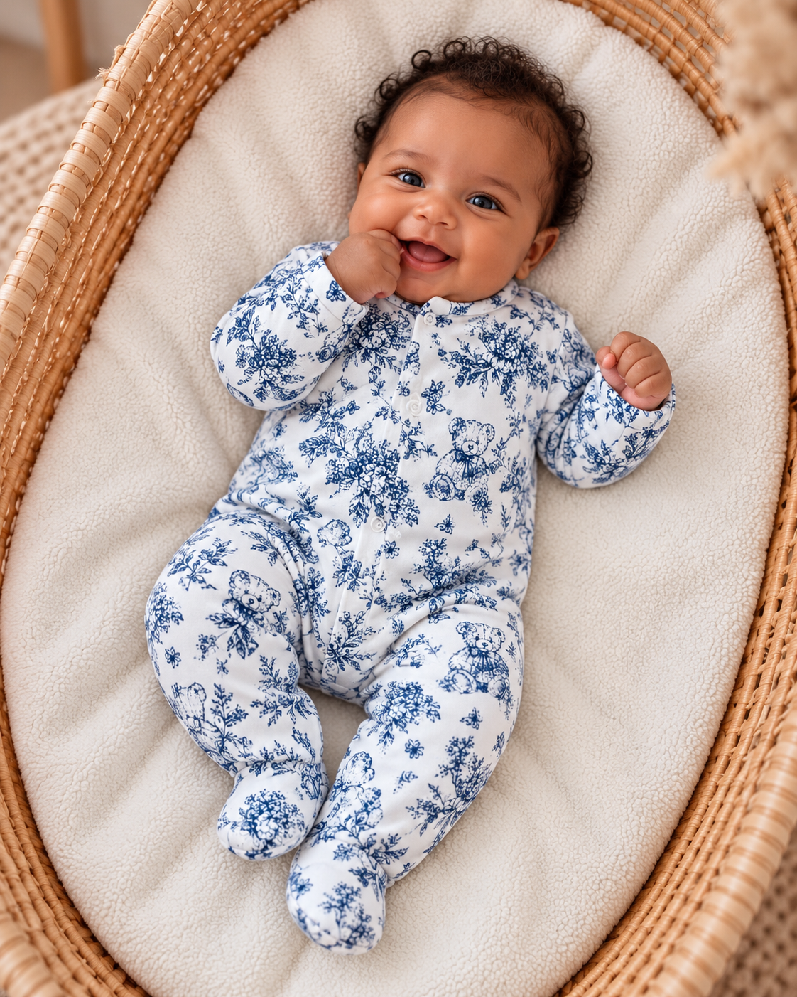 Pyjama naissance personnalisé bébé – 3 pièces, 100 % coton, Rêve d’Ourson