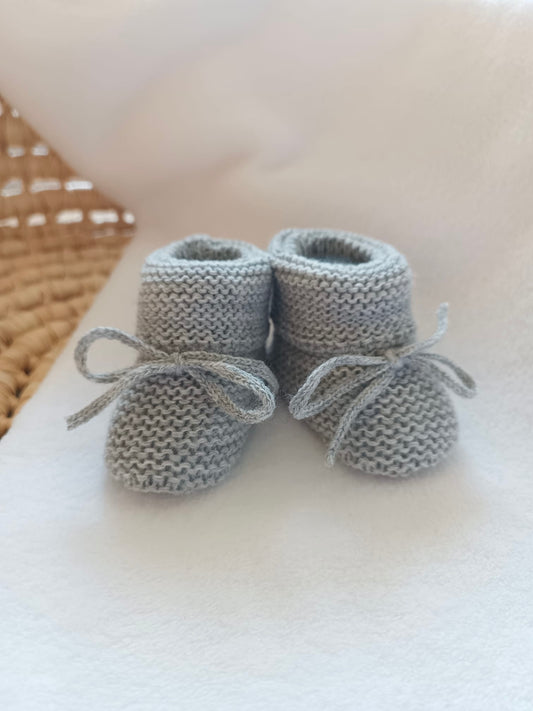 Chausson en maille gris