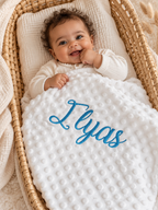 Couverture personnalisée bébé minky