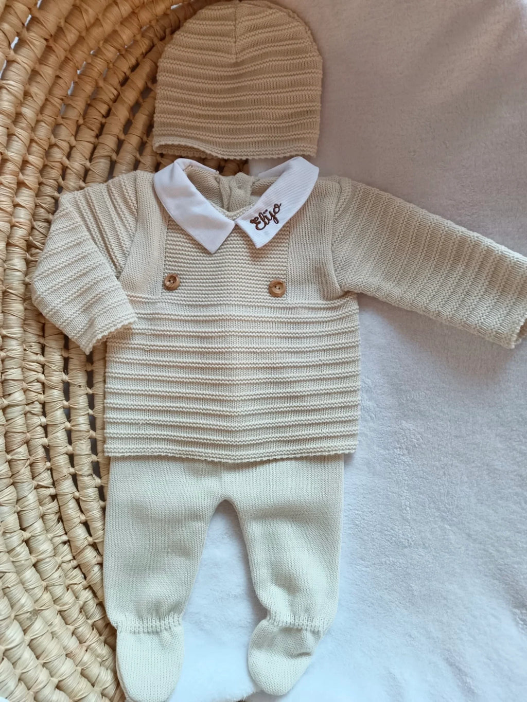 Ensemble naissance en maille personnalisé - Petit prince