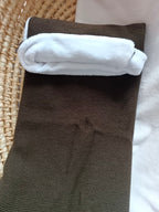 Couverture maille marron et polaire blanc - personnalisable -