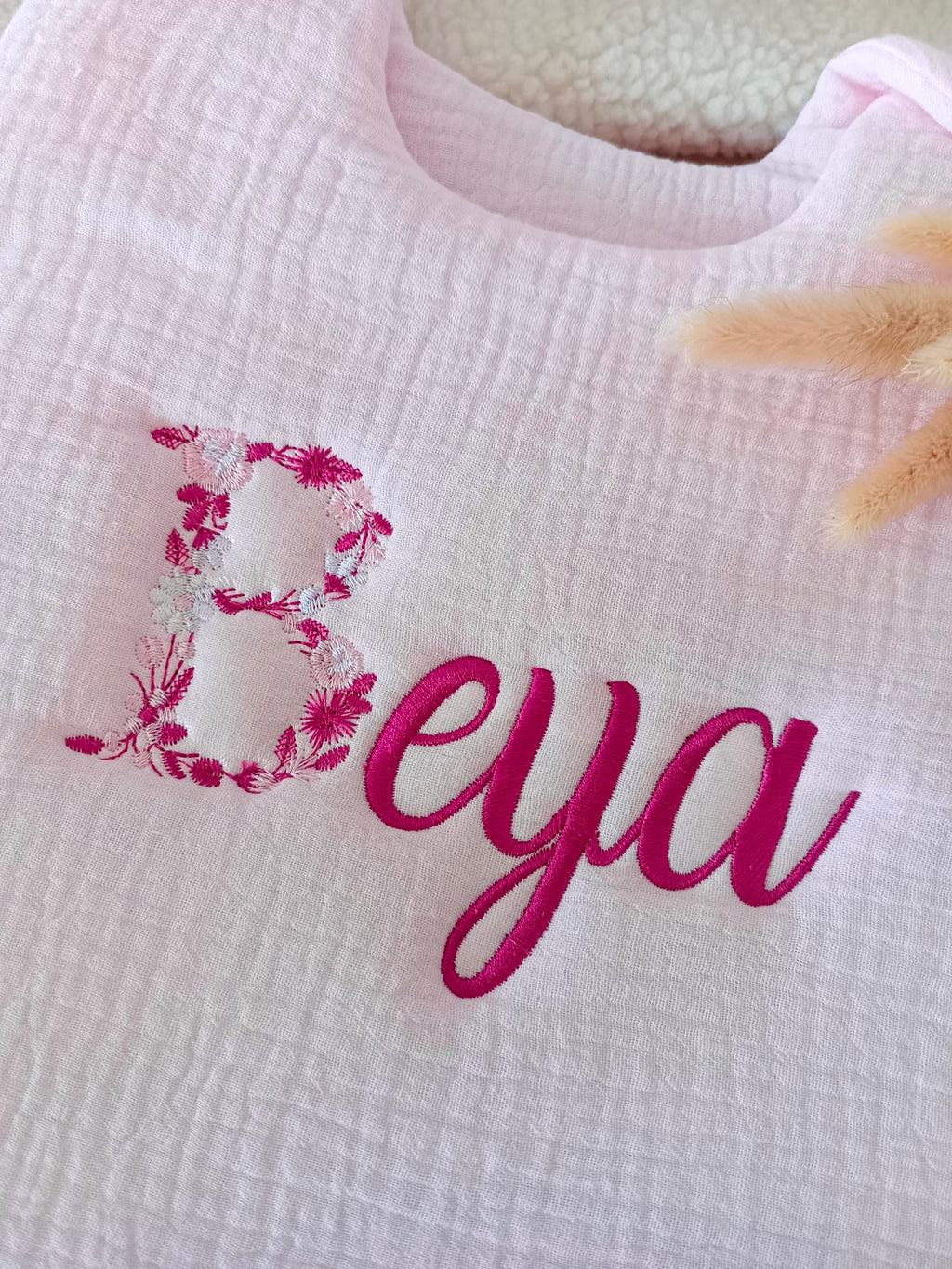 Gigoteuse molletonnée en gaze de coton rose