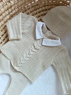 Ensemble complet naissance beige  0/3 mois