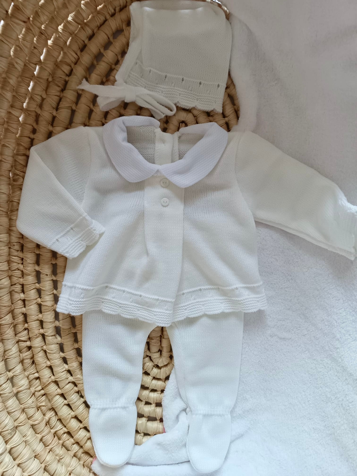 Ensemble complet naissance blanc 0/3 mois