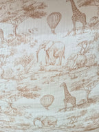 Nid d'ange en gaze de coton safari tons beige et polaire blanc