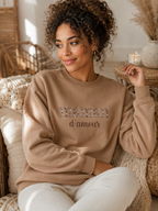 Pull Maman d'amour personnalisé - Broderie lettre fleuries
