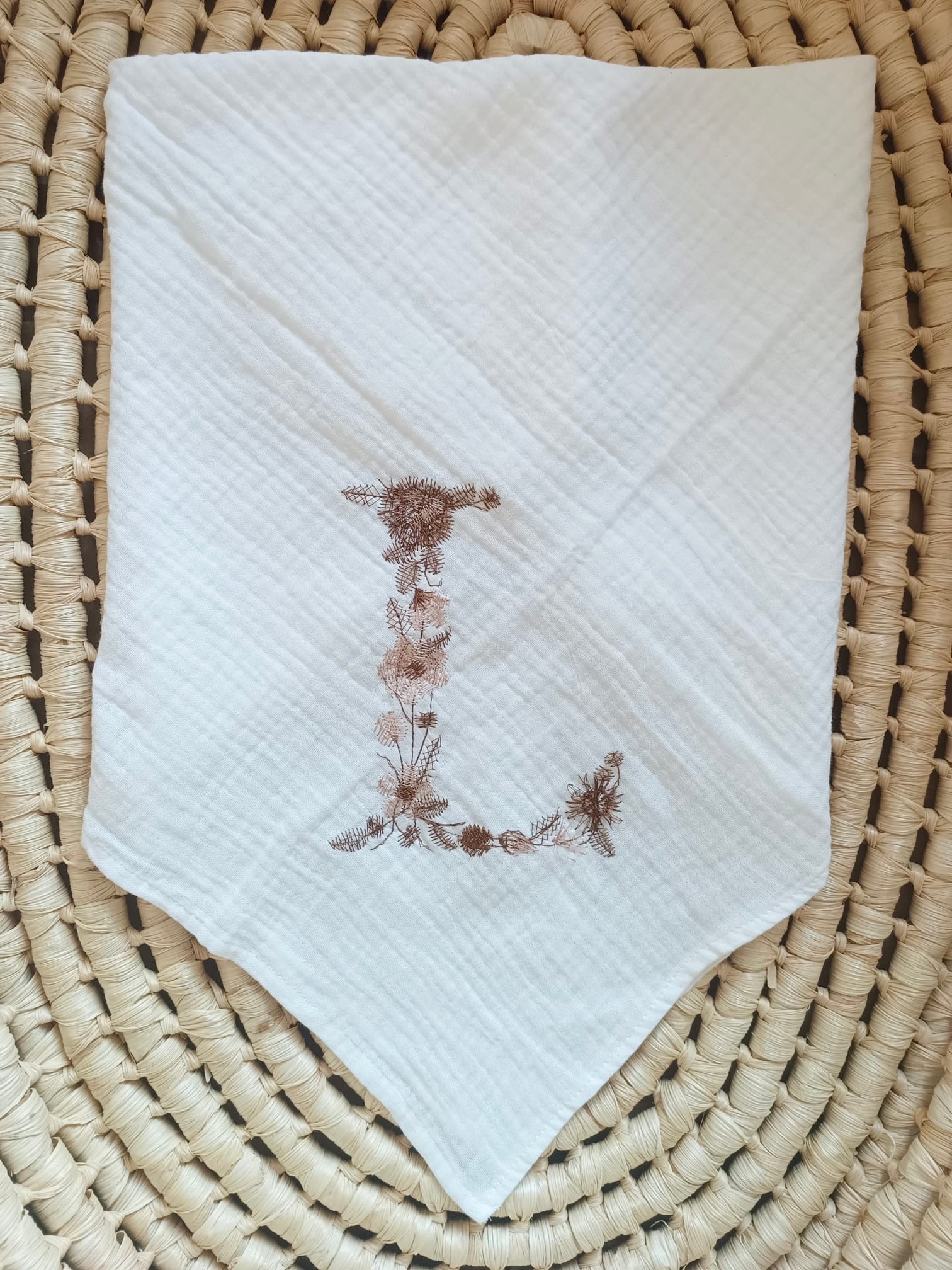 Lange en gaze de coton blanc 60*60 personnalisable