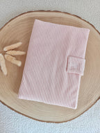 Protège carnet de santé velours rose - personnalisable -
