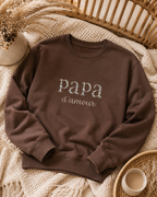 Pull Papa d'amour personnalisé - Broderie lettre fleuries