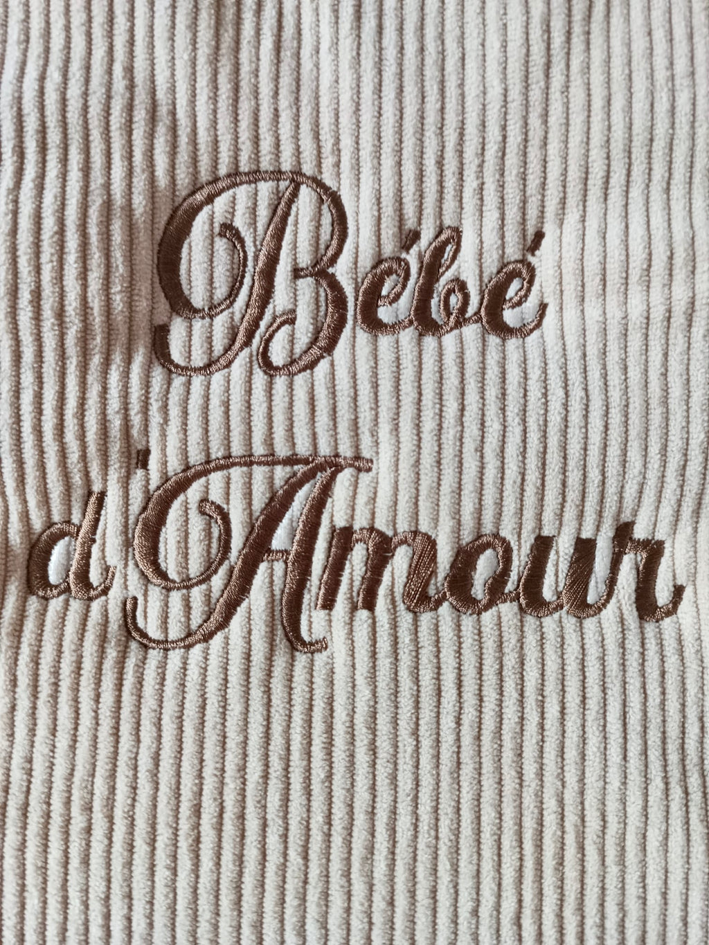 Gigoteuse molletonnée en velours beige