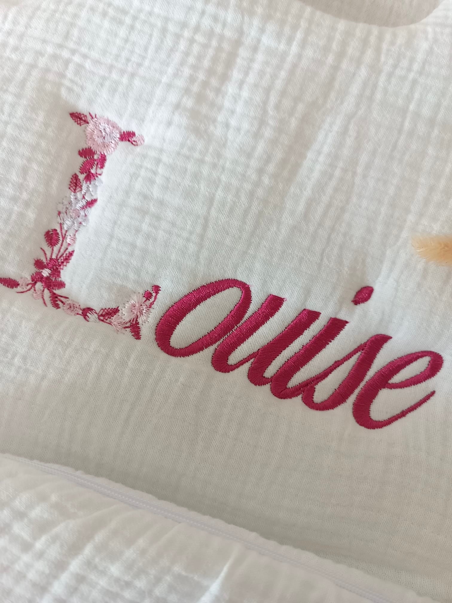 Gigoteuse molletonée en gaze de coton blanc