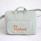 Sac à langer personnalisé bébé en gaze de coton