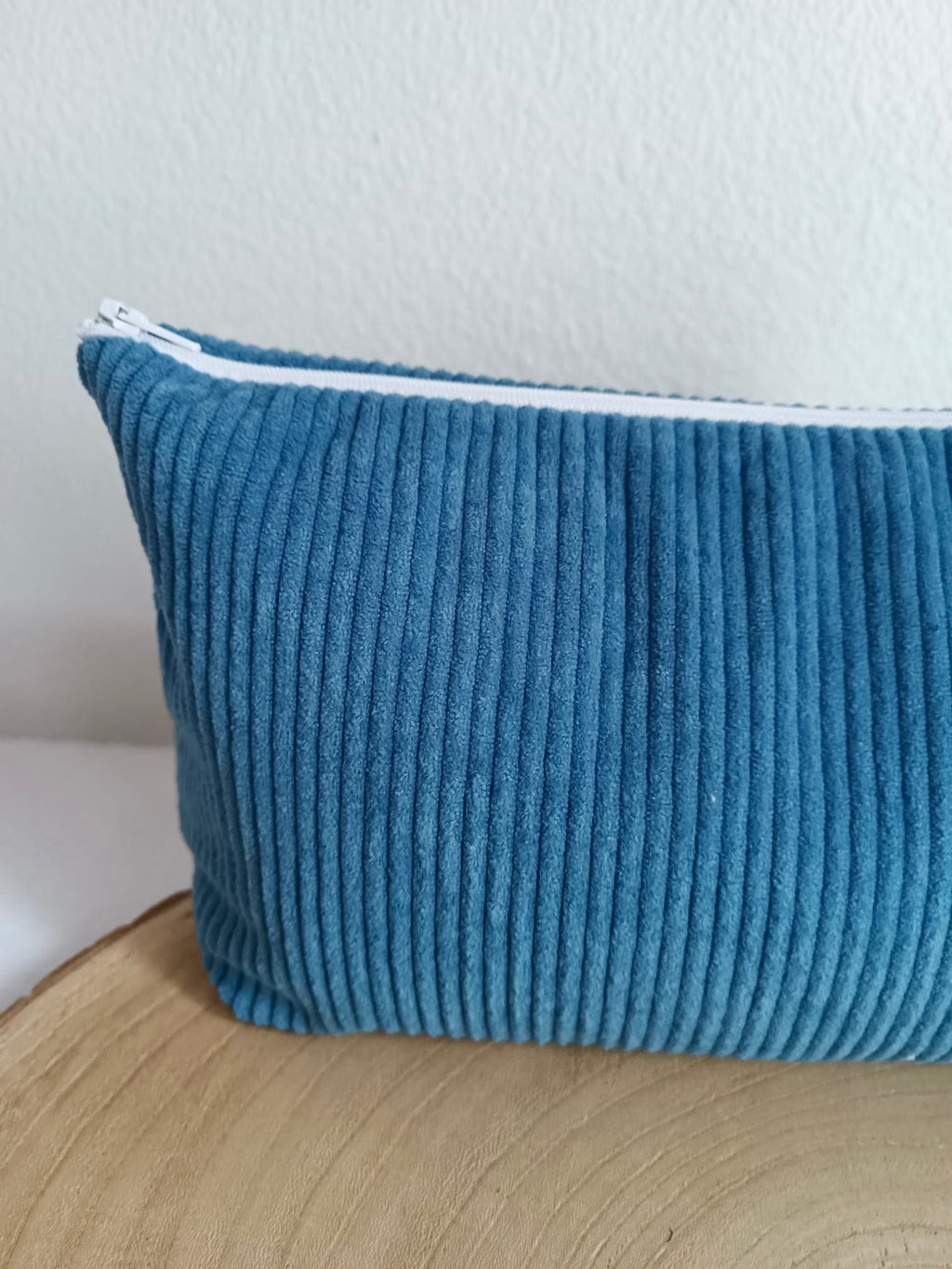 Trousse en velours bleu marine - personnalisable -