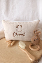 Trousse personnalisée bébé en gaze de coton