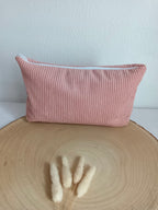 Trousse en velours terracotta- personnalisable -