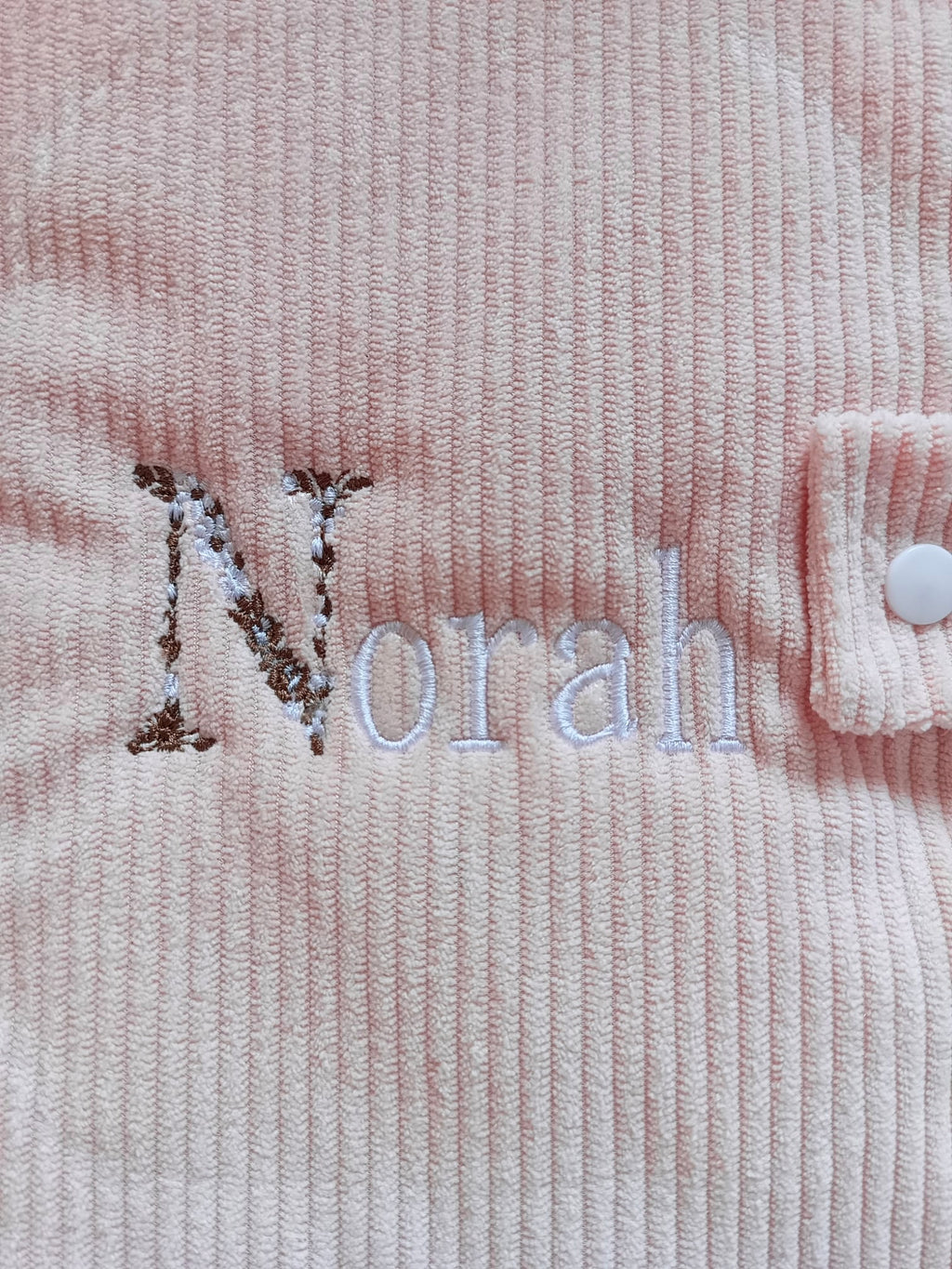 Protège carnet de santé velours rose - personnalisable -