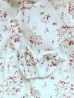 Dors bien velours fleurs de coton tons bordeaux/framboise, 3 pièces