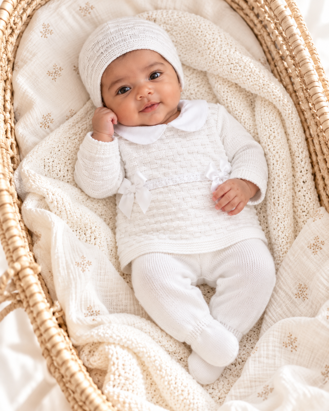 Ensemble naissance 3 pièces en maille - Little Princess