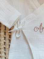 Pyjama cache cœur blanc 100% coton