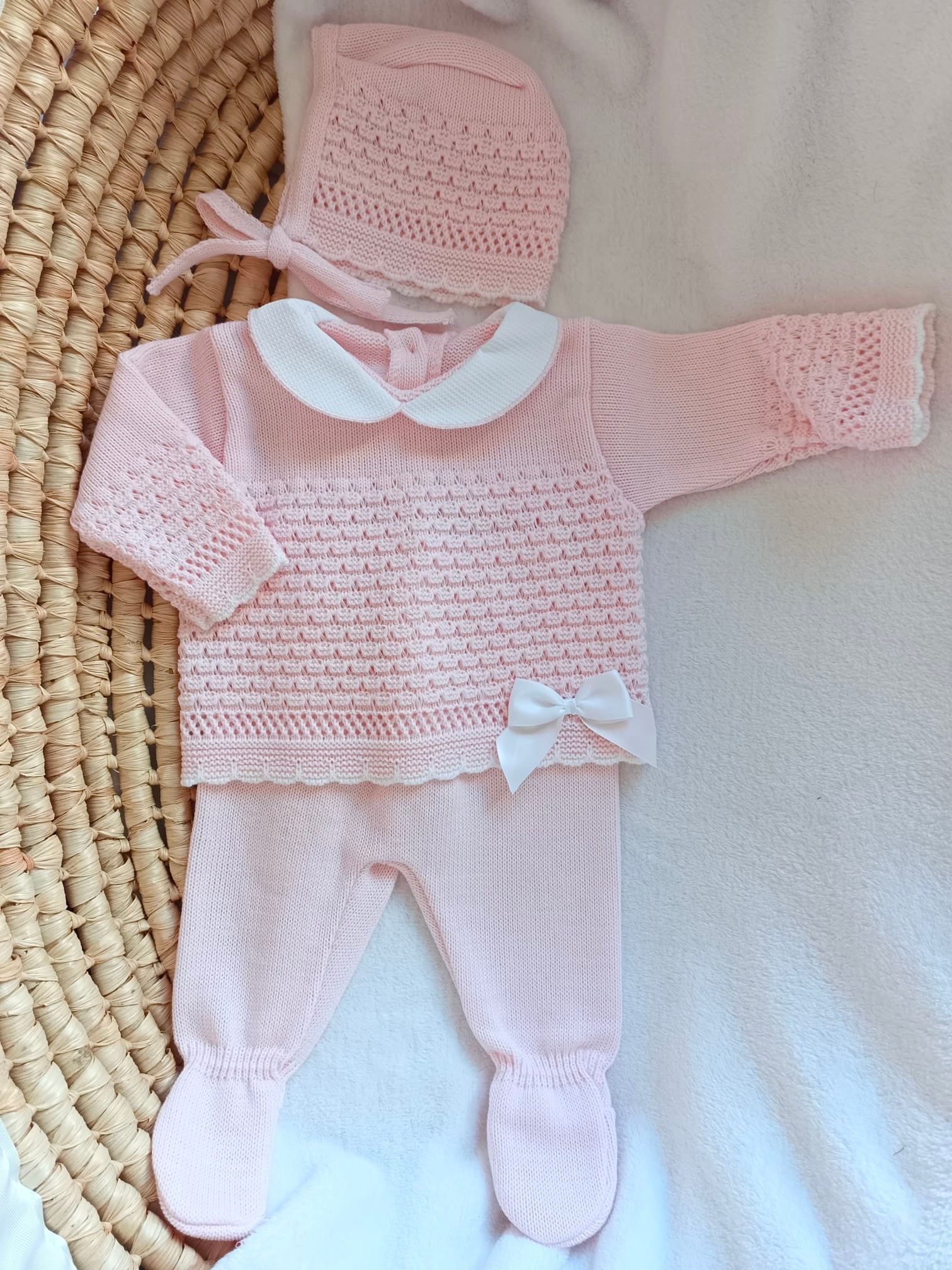 Ensemble naissance en maille personnalisé  – Petite Merveille