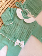Ensemble naissance en maille personnalisé  – Petite Merveille
