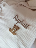 Combinaison pilote personnalisée bébé en gaze de coton