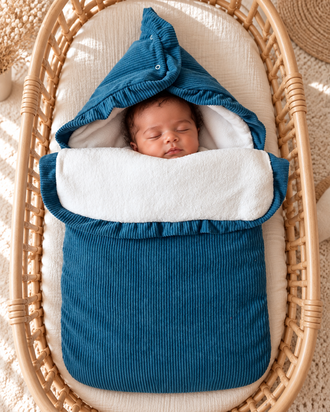 Nid d'ange bébé personnalisé velours