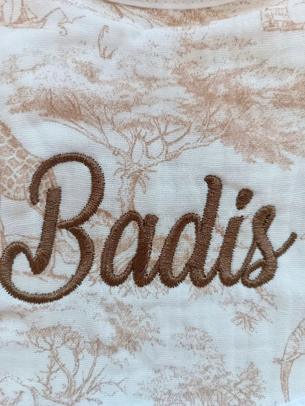 Bavoir bébé personnalisé – Safari