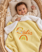 Couverture personnalisée bébé en gaze de coton