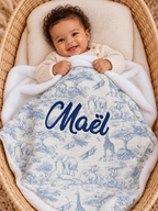 Couverture personnalisée bébé – Collection Safari