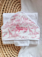 Cape de bain personnalisée bébé – Collection Safari