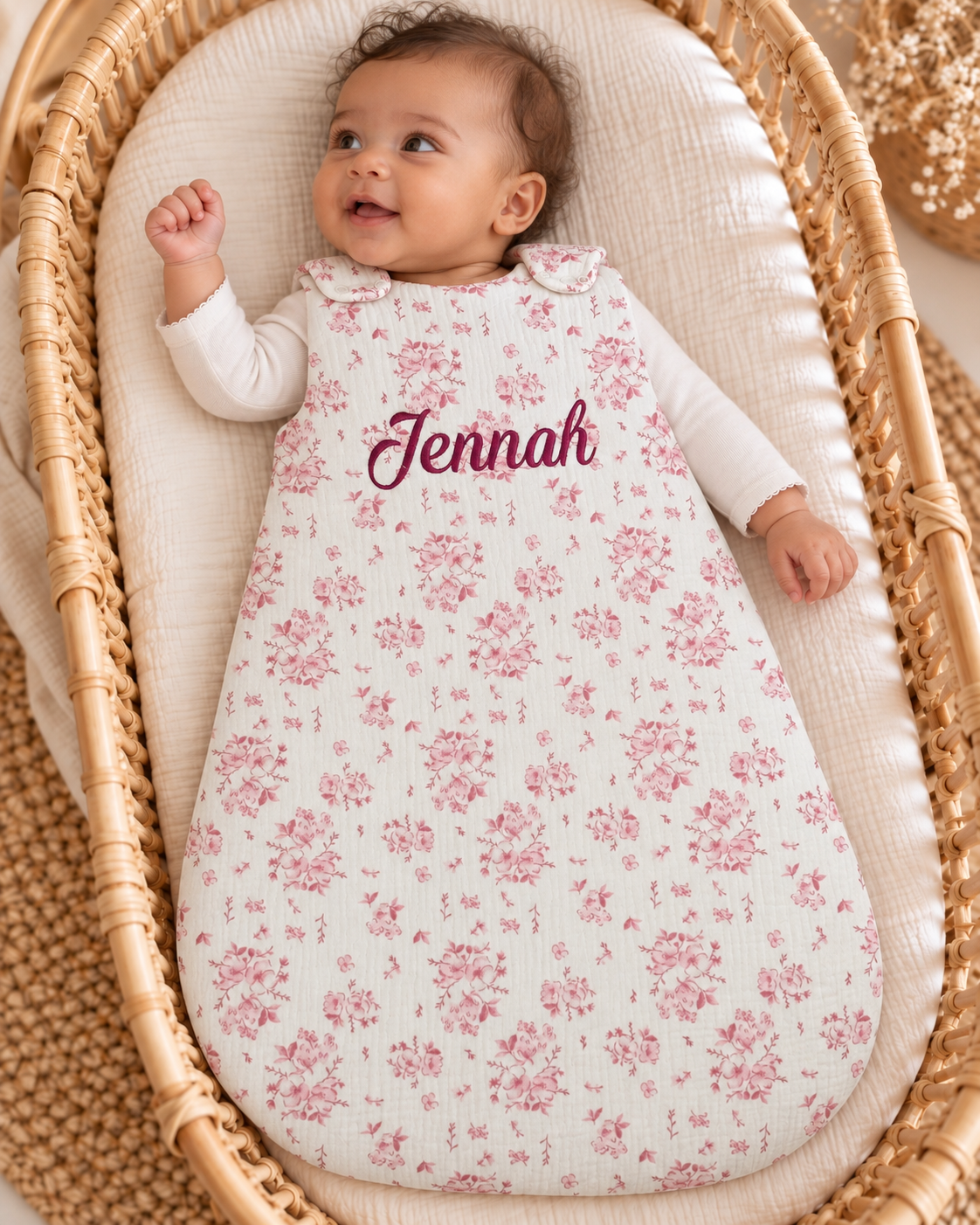 Gigoteuse personnalisée bébé – Fleurs de Coton