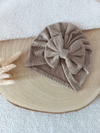 Lot turbans crème/beige/marron 0/6 mois