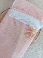 Couverture velours rose et polaire blanc - personnalisable -