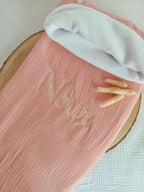 Personalized muslin baby blanket