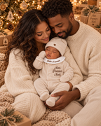 Ensemble bébé Mon Premier Noel brodé - 4 pièces en velours - 0/3 mois