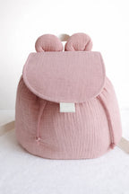 Sac à dos personnalisé enfant en gaze de coton – Oreilles d’ourson