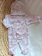 Pyjama naissance personnalisé bébé – 3 pièces, 100 % coton, Collection Safari