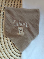 Lange personnalisé bébé en gaze de coton