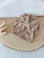 Lot turbans blanc/crème/marron 0/6 mois