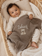 Lange personnalisé bébé en gaze de coton