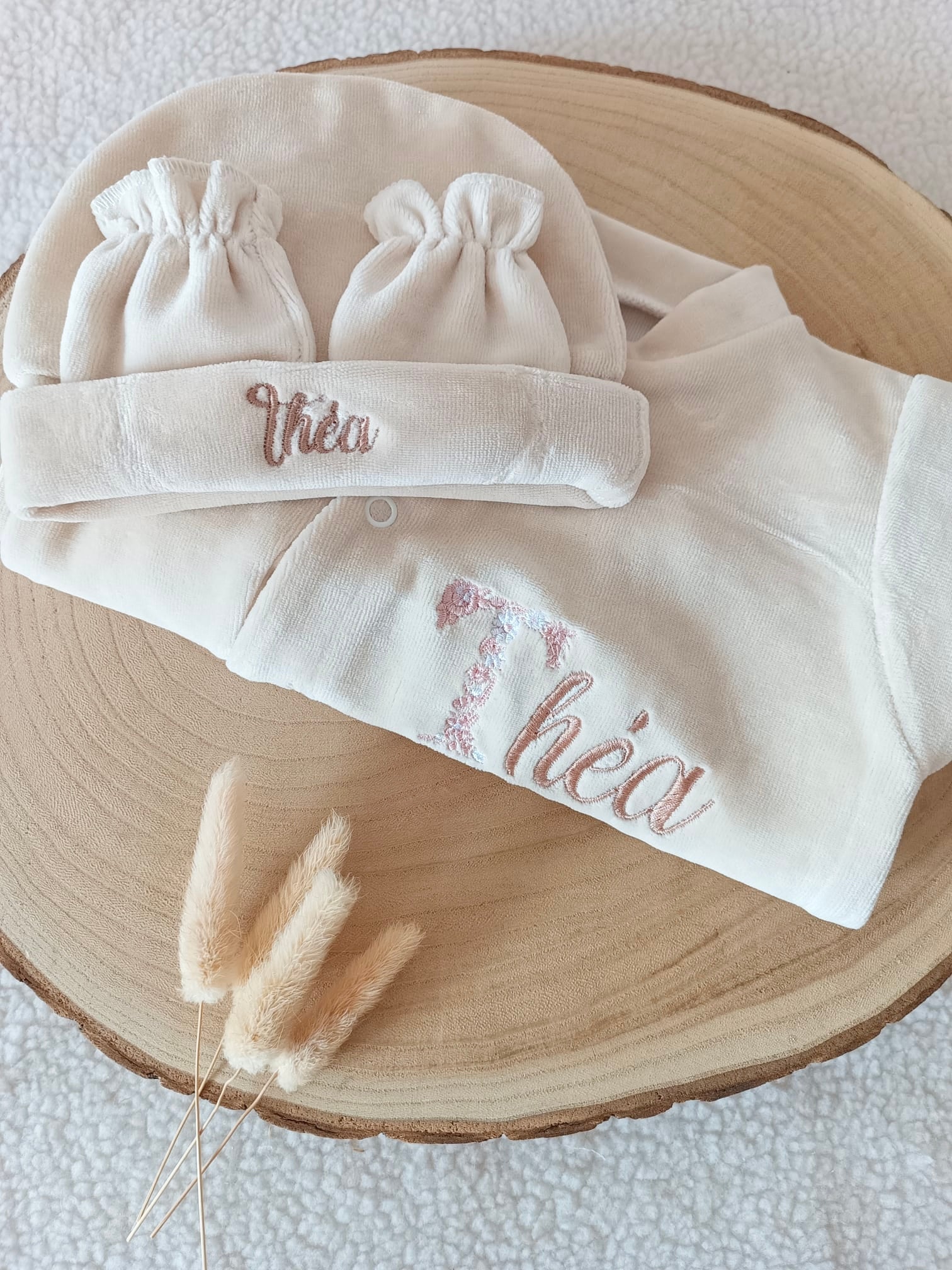 Dors bien velours beige, 3 pièces