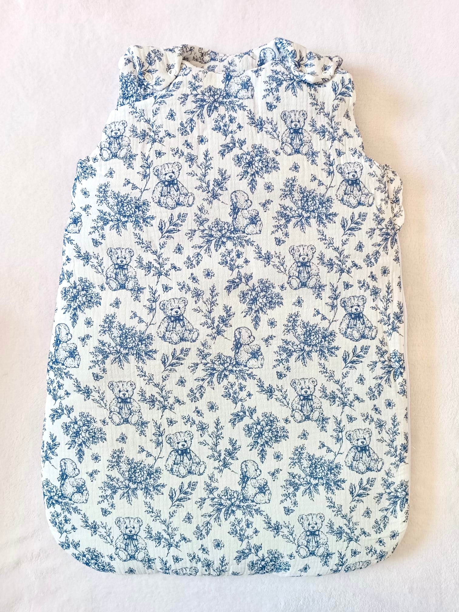 Gigoteuse bébé personnalisée en gaze de coton - Rêve d'Ourson
