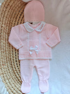 Ensemble naissance en maille personnalisé  – Douceur