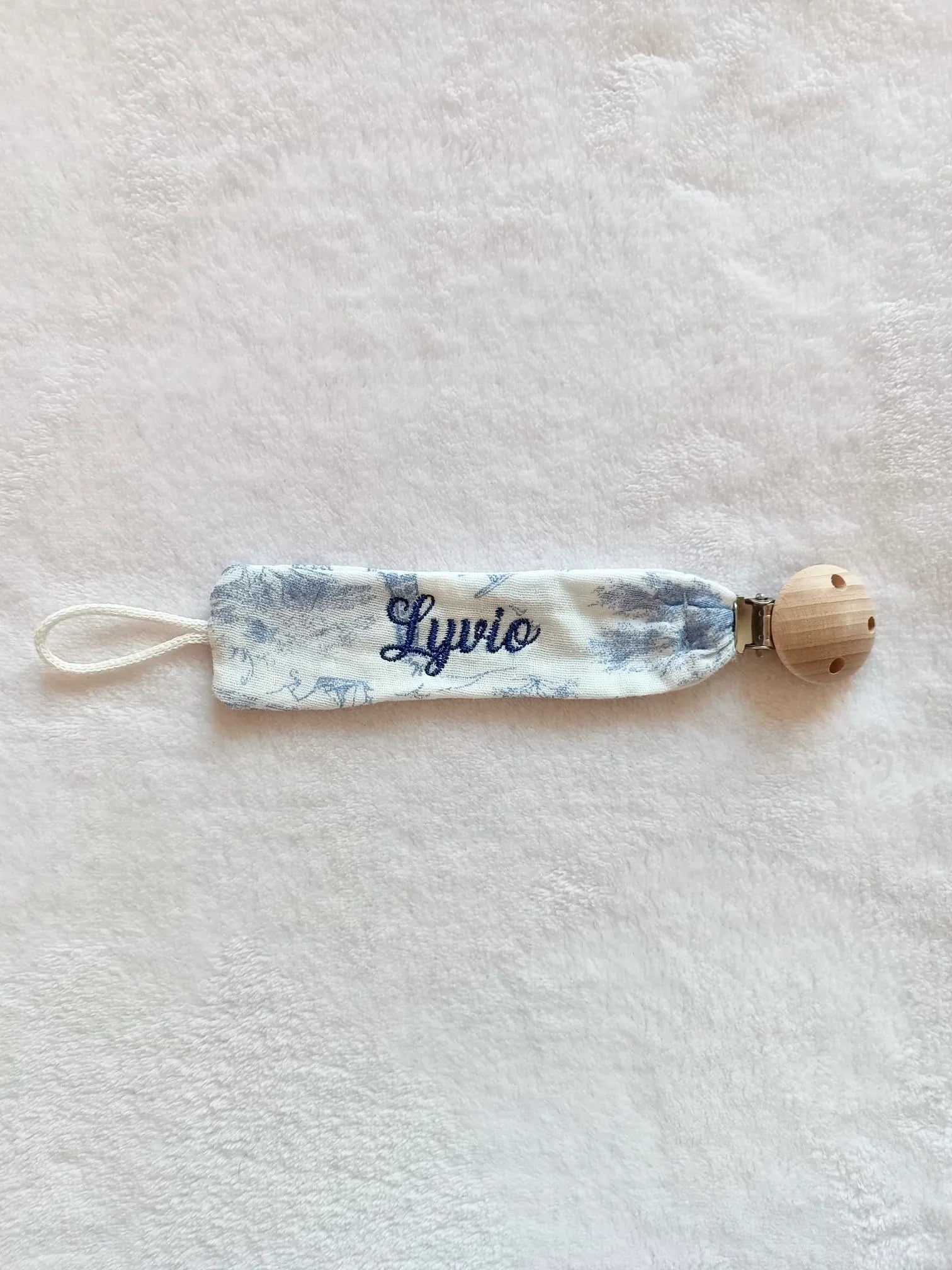 Attache-tétine bébé personnalisée – Safari