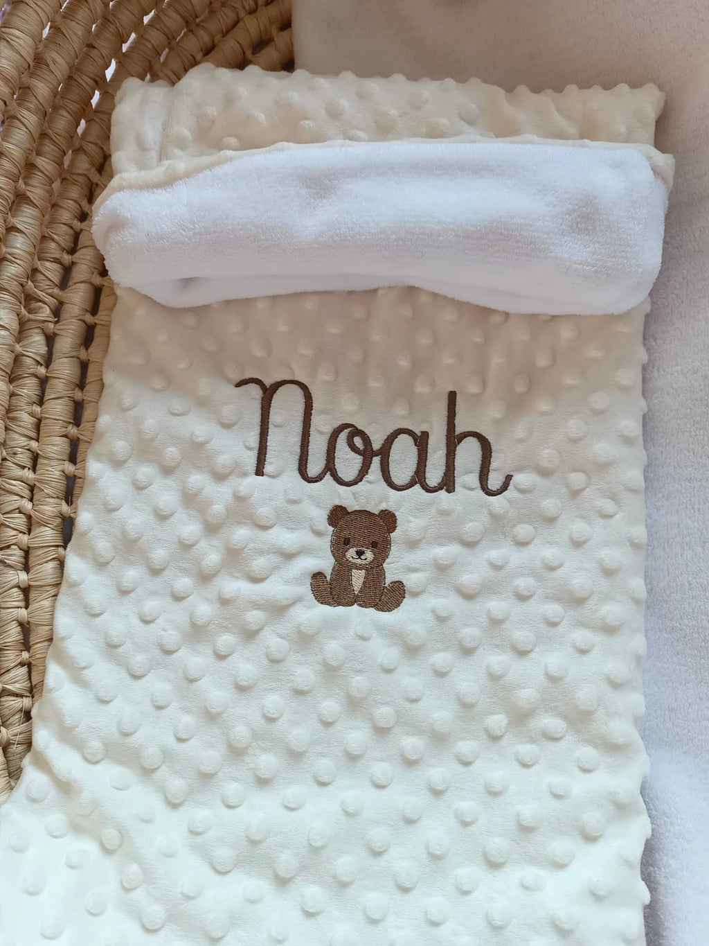 Couverture personnalisée bébé minky