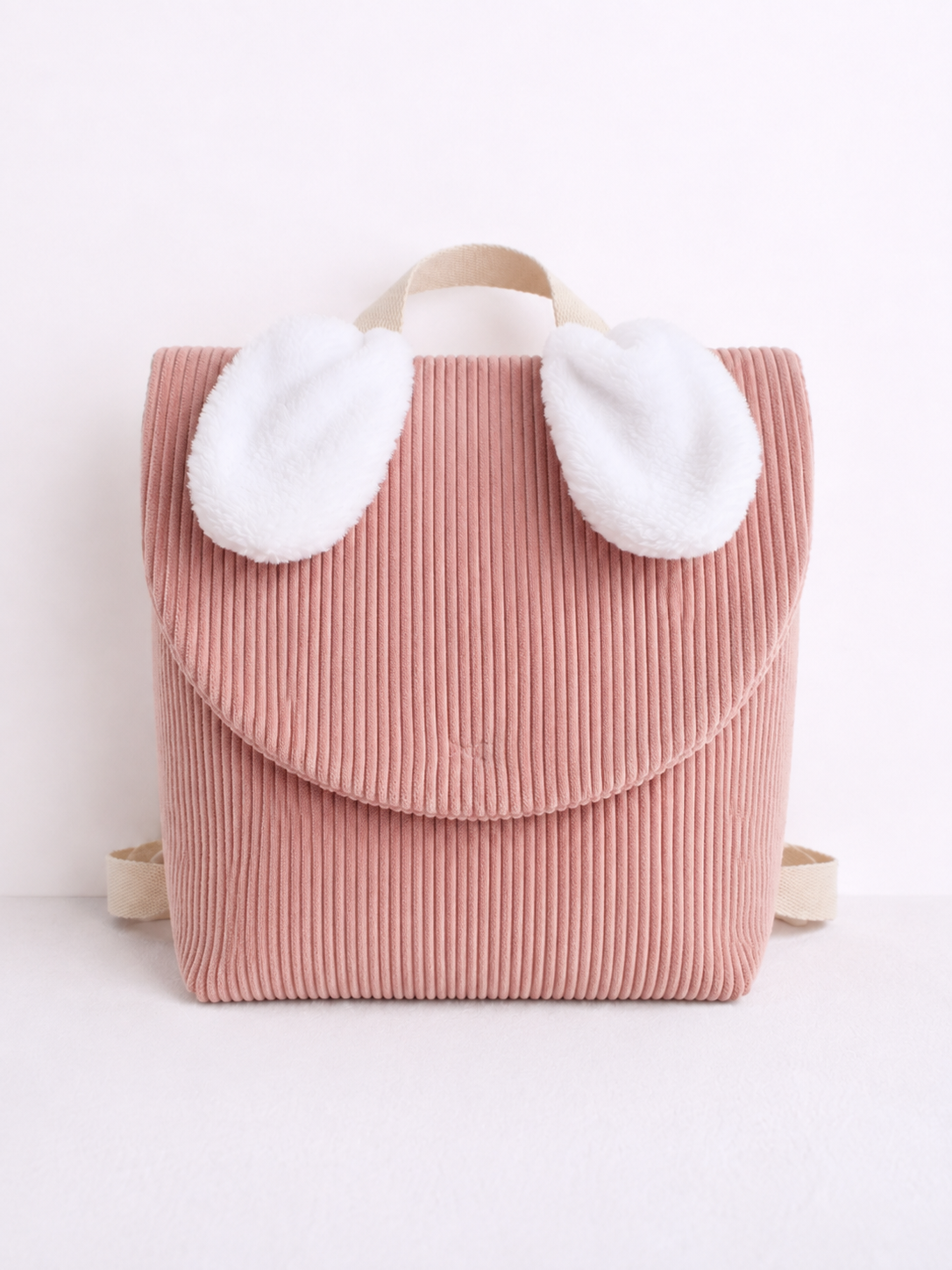 Sac à dos personnalisé enfant en velours – Oreilles de lapin