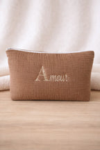 Trousse personnalisée bébé en gaze de coton