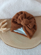 Turbans moumoutes marron foncé/beige/marron 0/6 mois
